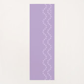 Light Lavender Minimal Dotted Wavy Lines Initials Yogamatte (Vorderseite)