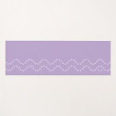 Light Lavender Minimal Dotted Wavy Lines Initials Yogamatte (Vorderseite (Horizontal))