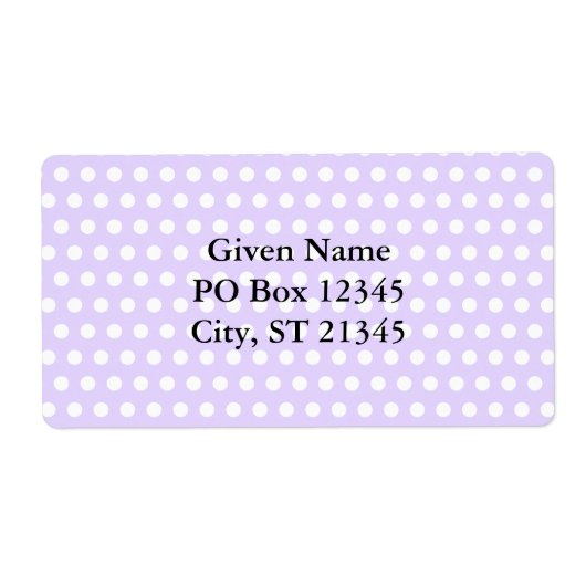 Light Lavender mit weißen Polka Dots (Vorne)