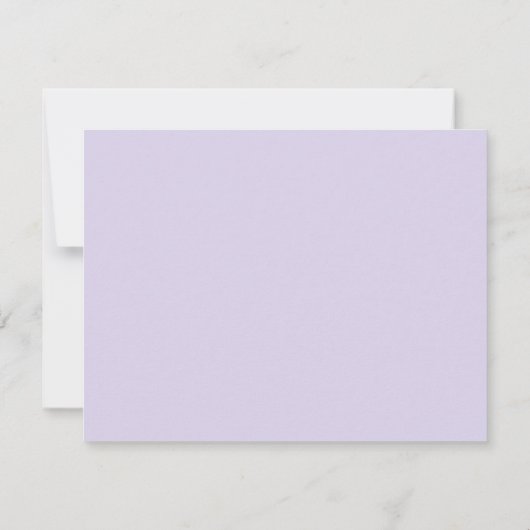 Light Lavender Modern Wavy Border Note card Einladung (Rückseite)