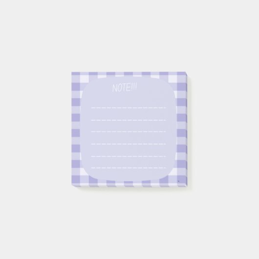 light lavender Plaid Note Design Post-it Klebezettel (Vorderseite)