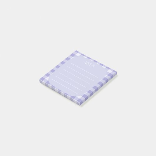 light lavender Plaid Note Design Post-it Klebezettel (angewinkelt)