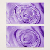 Light Lavender Save the Date (Vorne & Hinten)