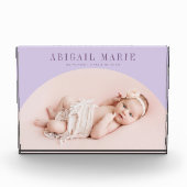 Light Lila Arch Baby Foto Keepake (Vorderseite)
