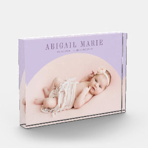 Light Lila Arch Baby Foto Keepake