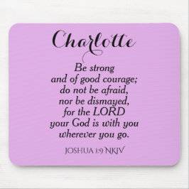 Light Lila Courage Bible Verse Individuelle Name Mousepad