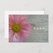 Light Lila Daisy & Barnwood Wedding R.S.V.P. RSVP Karte (Vorne/Hinten)
