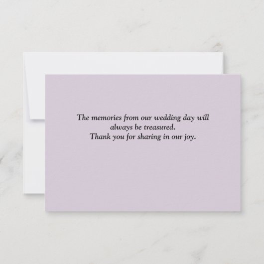 Light Lila Dankeschön Karten (Rückseite)