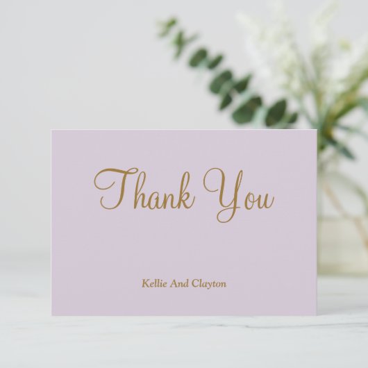 Light Lila Dankeschön Karten (Stehend Vorderseite)