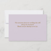 Light Lila Dankeschön Karten (Rückseite)