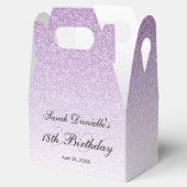 Light Lila Glam Glitzer Personalisiert Geschenkschachtel (Geöffnet)