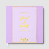 Light Lila Gold Wedding Foil Gästebuch (Vorderseite)