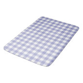 Light Lila Lavender Gingham Buffalo Karo Kariert Badematte (Schrägansicht)