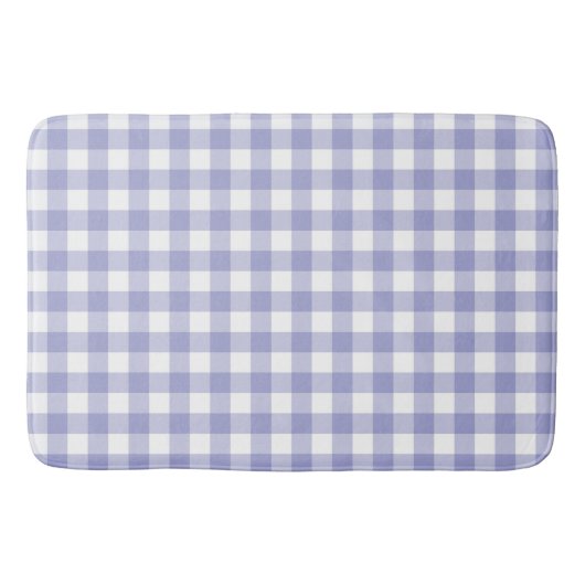 Light Lila Lavender Gingham Buffalo Karo Kariert Badematte (Vorderseite)