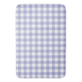 Light Lila Lavender Gingham Buffalo Karo Kariert Badematte (Vorderseite Vertikal)