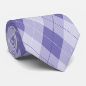 Light Lila Lilac Raute Kariert Diamond Gentlemens Krawatte (Gerollt)