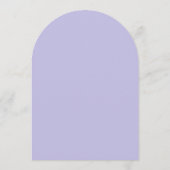 Light Lila moderne Speisekarte Einladung (Rückseite)