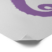 Light Lila Seepferds Poster (Ecke)