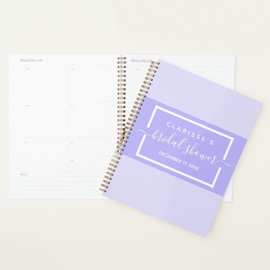 Light Lilac Brautparty Elegante Chic Calligrafy Planer (Anzeige)