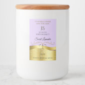 Light Lilac Wavy Gold mit Monogram Product Label Lebensmitteletikett (Vorderseite)