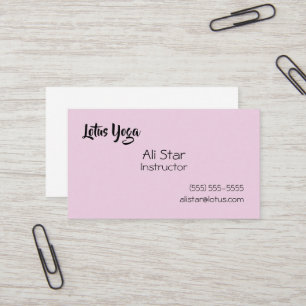 Light Lotus Pink Business Cards Visitenkarte