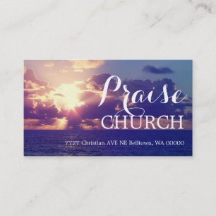 Light Love Church Religion Christlich Pastor Visitenkarte