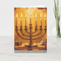 Light Love Laughter Happy Hanukkah Holiday Card