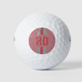 Light maroon striped Shadow monogrammed Elegant Golfball (Vorderseite)