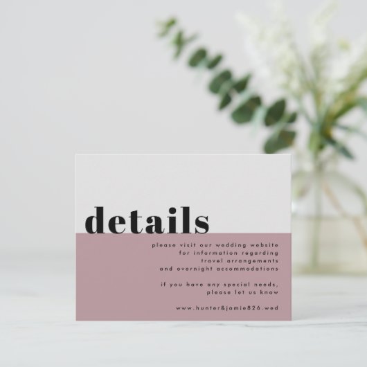 Light Mauve Collection Enclosure Card "We Do" RSVP Karte (Stehend Vorderseite)
