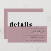 Light Mauve Collection Enclosure Card "We Do" RSVP Karte (Vorne/Hinten)