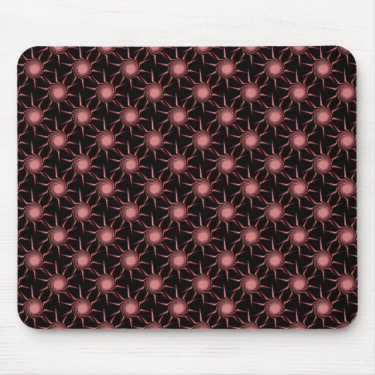 Light Mauve Swirling Suns Mousepad (Vorne)