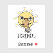 Light Meal Funny Electric Bulb Pun Aufkleber (Blatt)