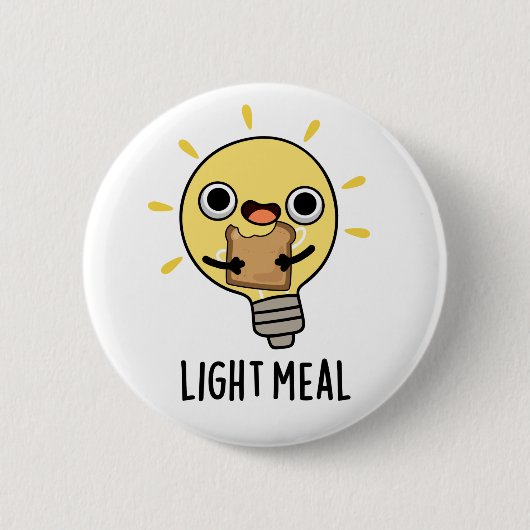 Light Meal Funny Electric Bulb Pun Button (Vorderseite)
