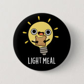 Light Meal Funny Electric Bulb Pun Dark BG Button (Vorderseite)