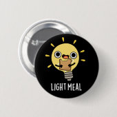 Light Meal Funny Electric Bulb Pun Dark BG Button (Vorne & Hinten)