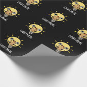 Light Meal Funny Electric Bulb Pun Dark BG Geschenkpapier (Ecke)