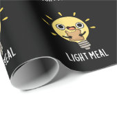Light Meal Funny Electric Bulb Pun Dark BG Geschenkpapier (Rolleneckpunkt)