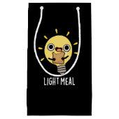 Light Meal Funny Electric Bulb Pun Dark BG Kleine Geschenktüte (Vorderseite)