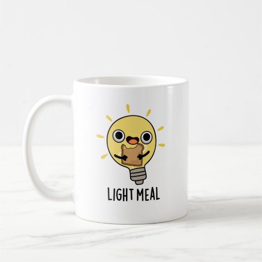 Light Meal Funny Electric Bulb Pun Kaffeetasse (Links)