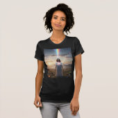 Light Mind Open Heart — Göttliche Weibliche Erweck T-Shirt (Vorne ganz)