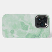 Light Mint Green Marmor iPhone Hülle (Rückseite (Horizontal))