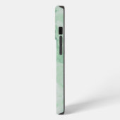 Light Mint Green Marmor iPhone Hülle (Linke Seite)