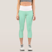 Light Minze Capri Leggings (Vorderseite)
