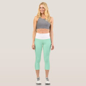 Light Minze Capri Leggings (Vorderseite)