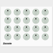 Light Minze Custom Vielen Dank Aufkleber mit Logo (Blatt)