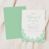 Light Minze Green Lace Probe Dinner Einladung
