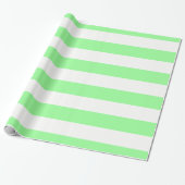 Light Minze Green und White Rige Stripe Muster Geschenkpapier (Ungerollt)
