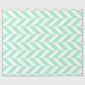 Light Minze Green Zickzack Pattern Geschenkpapier (Flach)