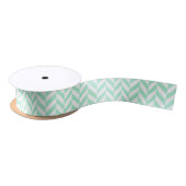 Light Minze Green Zickzack Pattern Satinband (Spule)