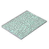 Light Minze Leopard Notebook Notizblock (Linke Seite)
